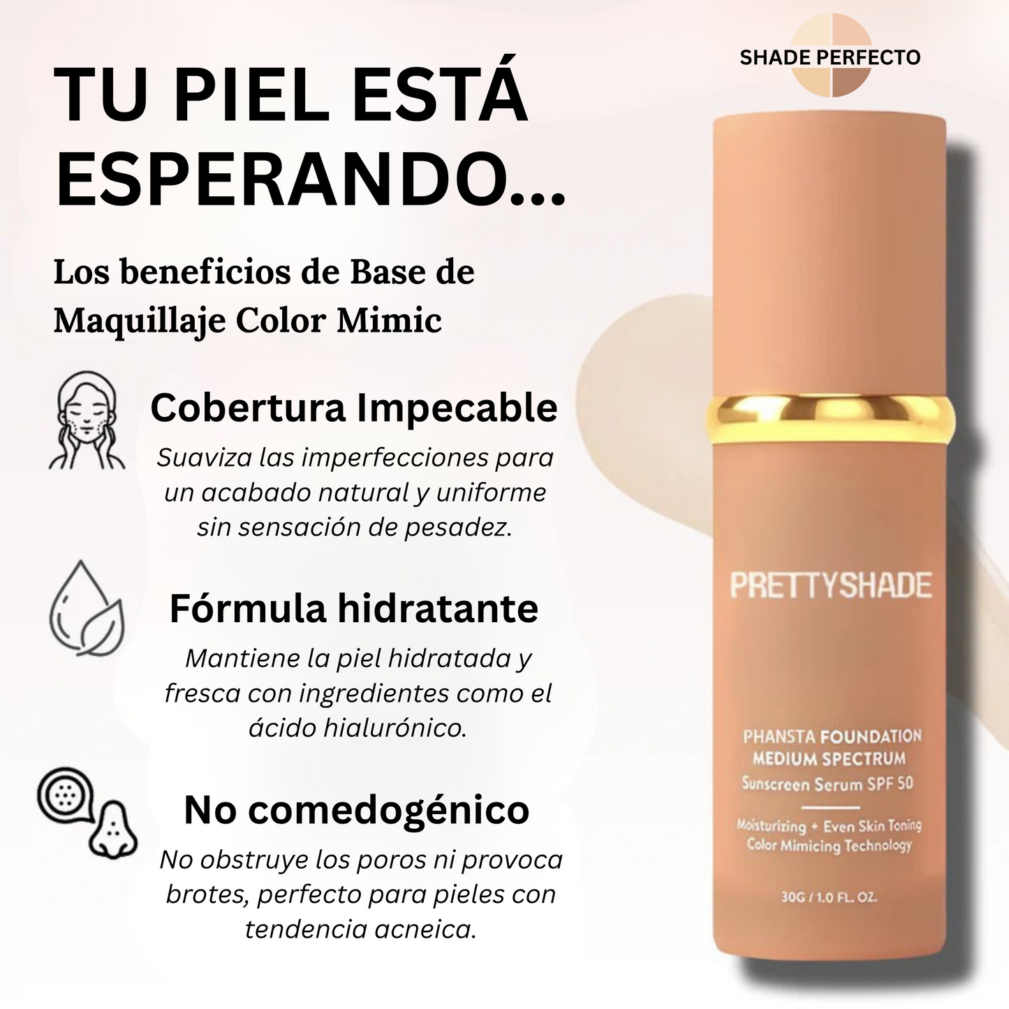 ShadePerfecto™ - Base de Maquillaje Color Mimic